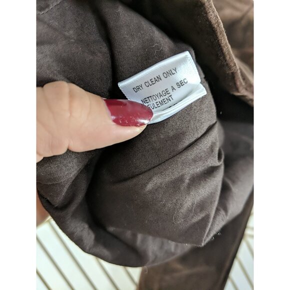 BCBGMaxazria Women's Velvet Military Cut Blazer Brown Mandarin Collar XS NEW - Picture 8 of 8